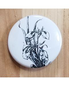 Iris Floral Pinback Button