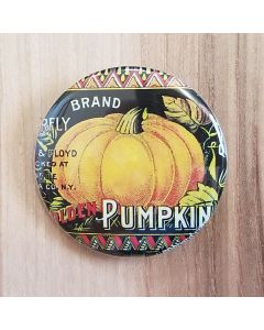 Golden Pumpkin Pinback Button