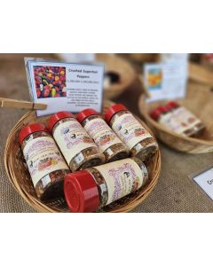 Crushed Superhot Peppers Harvested on our Farm, Naturally Grown
