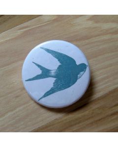 Blue Swallow Pinback Button
