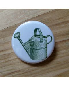 Green Watering Can Pinback Button