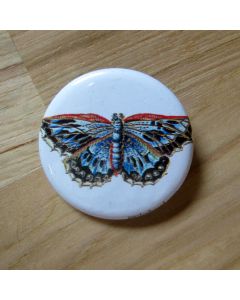 Blue Butterfly Pinback Button