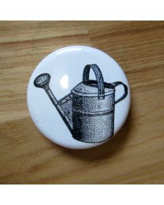 Black Watering Can Pinback Button