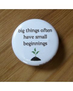 Big Things Often Have Small Beginnings Pinback Button