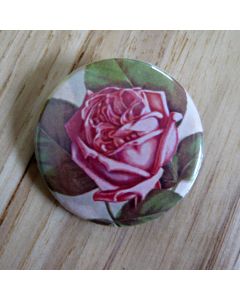Pink Rose Pinback Button