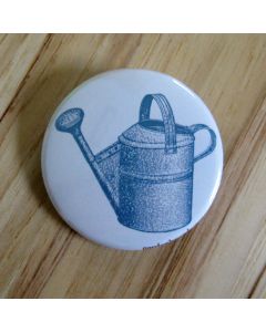 Blue Watering Can Pinback Button