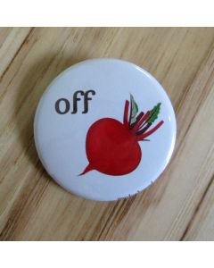 Off Beet, Bold Pinback Button