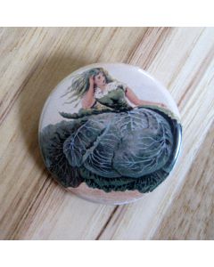 Cabbage Lady Pinback Button