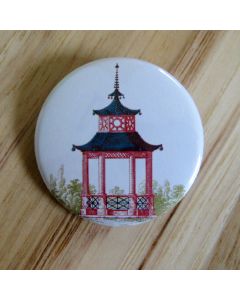 Garden Pagoda, Color Pinback Button