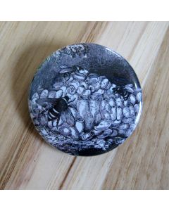 Bumble Bee Nest Pinback Button