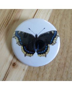 Black and Blue Butterfly Pinback Button