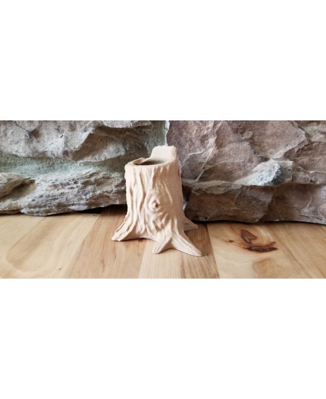 Tree Stump 3D Printed Planter Made With Wood Filament