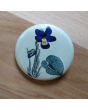 Violet, Light Green Background Pinback Button