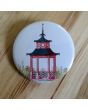 Garden Pagoda, Color Pinback Button