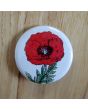 Red Poppy Pinback Button