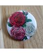 Roses, Red, Pink, and White Pinback Button