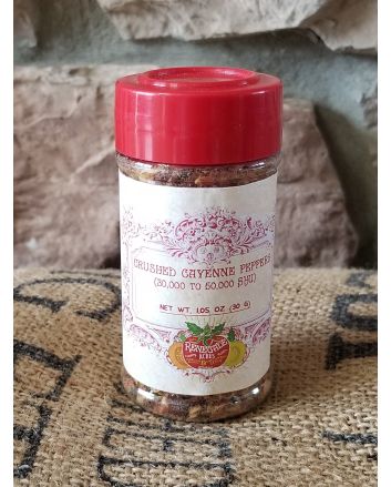 Crushed Cayenne Peppers Harvested on our Farm, Naturally Grown