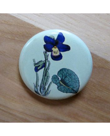 Violet, Light Green Background Pinback Button