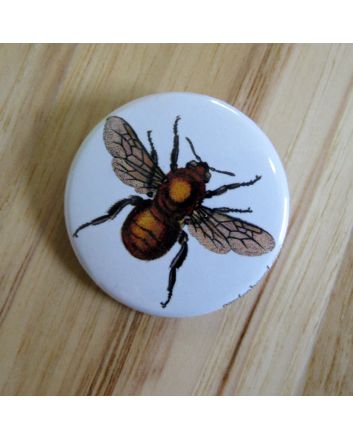 Golden Bee Pinback Button