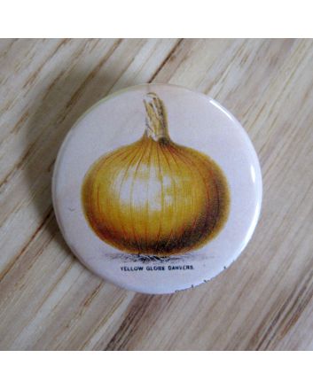 Yellow Globe Danvers Onion Pinback Button