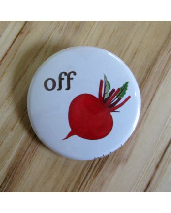 Off Beet, Bold Pinback Button