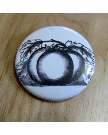 Tomato, Black & White Pinback Button